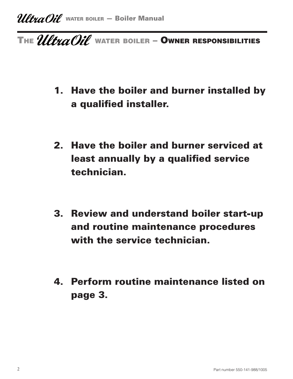 Weil-McLain Oil-Fired Water Boiler User Manual | Page 2 / 4