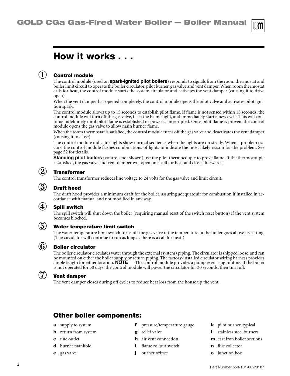 How it works | Weil-McLain Gold CGa User Manual | Page 2 / 68