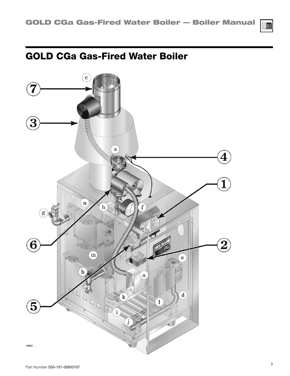 Gold cga gas-fired water boiler | Weil-McLain Gold CGa User Manual | Page 3 / 68