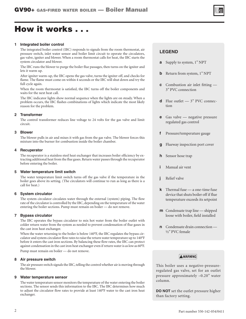 How it works, Gv90, Boiler manual | Weil-McLain GV90+ User Manual | Page 2 / 108