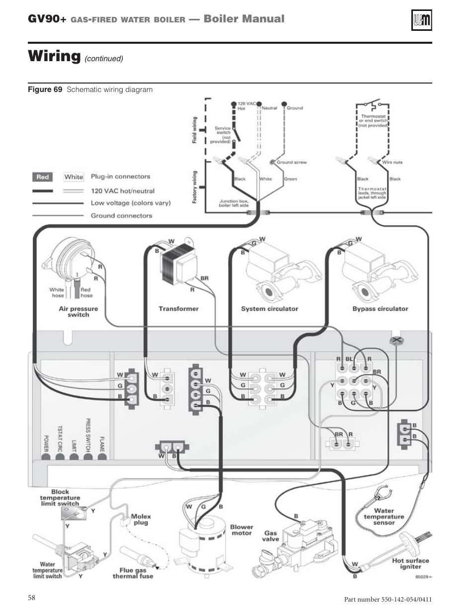 Wiring | Weil-McLain GV90+ User Manual | Page 58 / 108