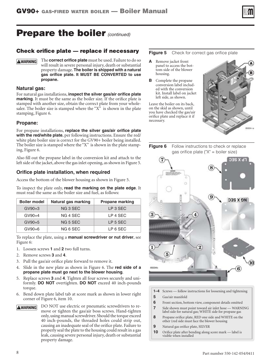 Prepare the boiler, Gv90, Boiler manual | Weil-McLain GV90+ User Manual | Page 8 / 108