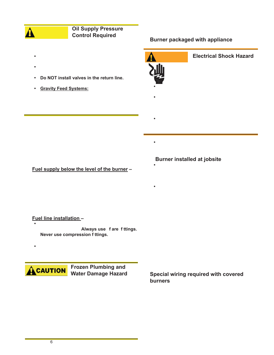 Caution wire burner, Wire burner | Weil-McLain UO-3 CV User Manual | Page 14 / 25