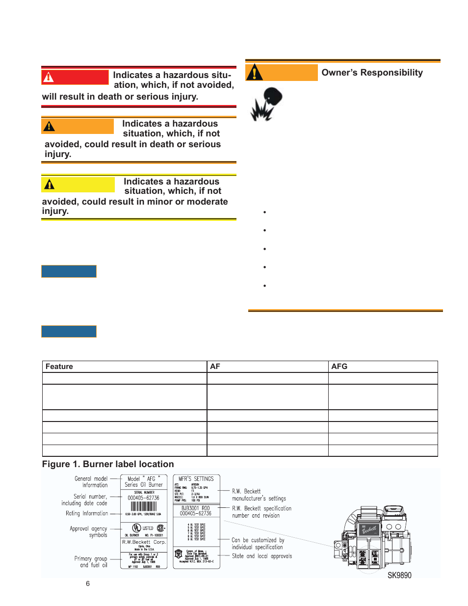 Hazard defi nitions general information, Caution | Weil-McLain UO-3 CV User Manual | Page 4 / 25