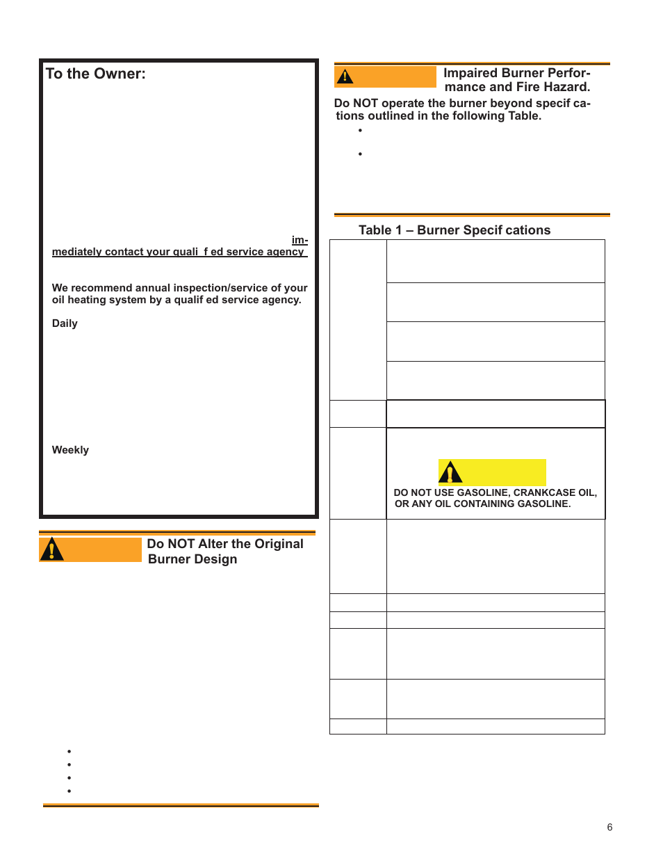 General information, Caution, Warning | Weil-McLain UO-3 CV User Manual | Page 5 / 25