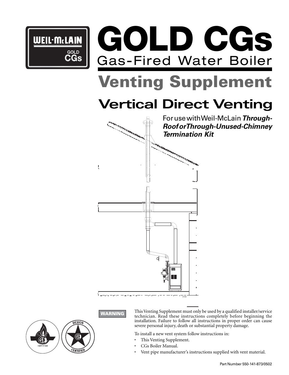 Weil-McLain GOLD CGs User Manual | 16 pages