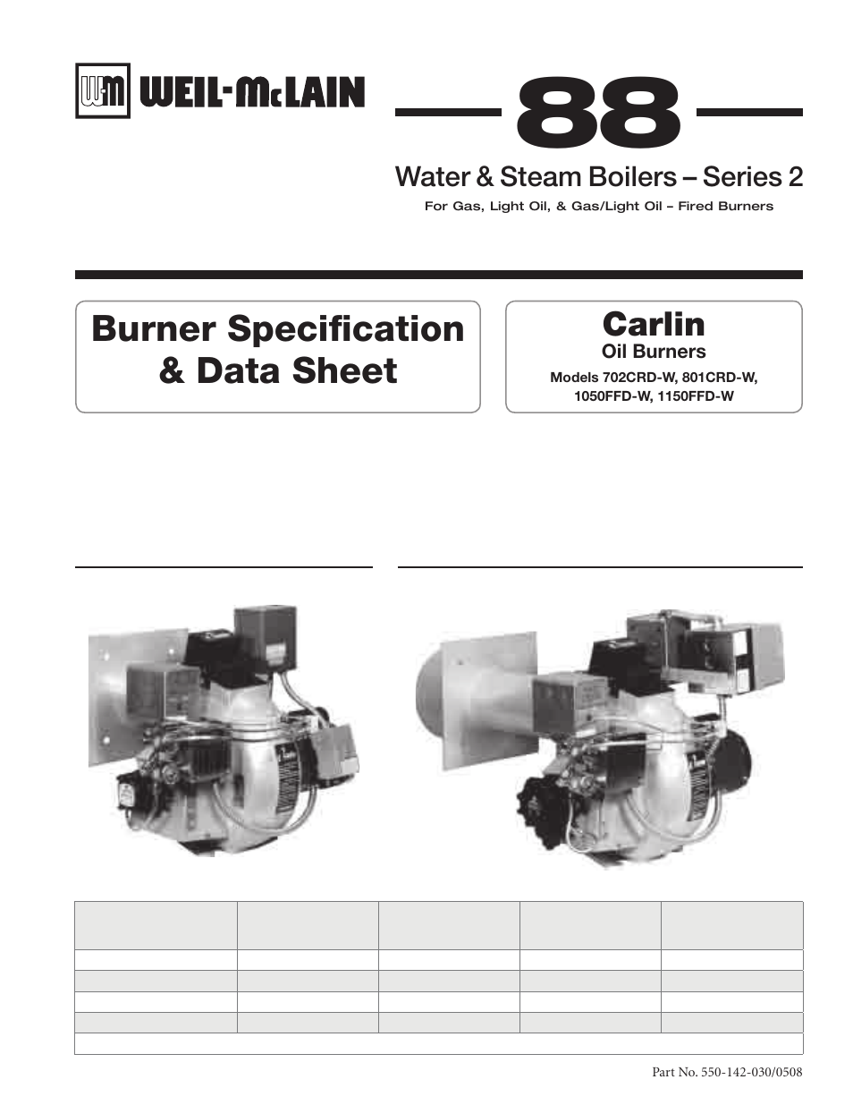 Weil-McLain 702CRD-W User Manual | 4 pages