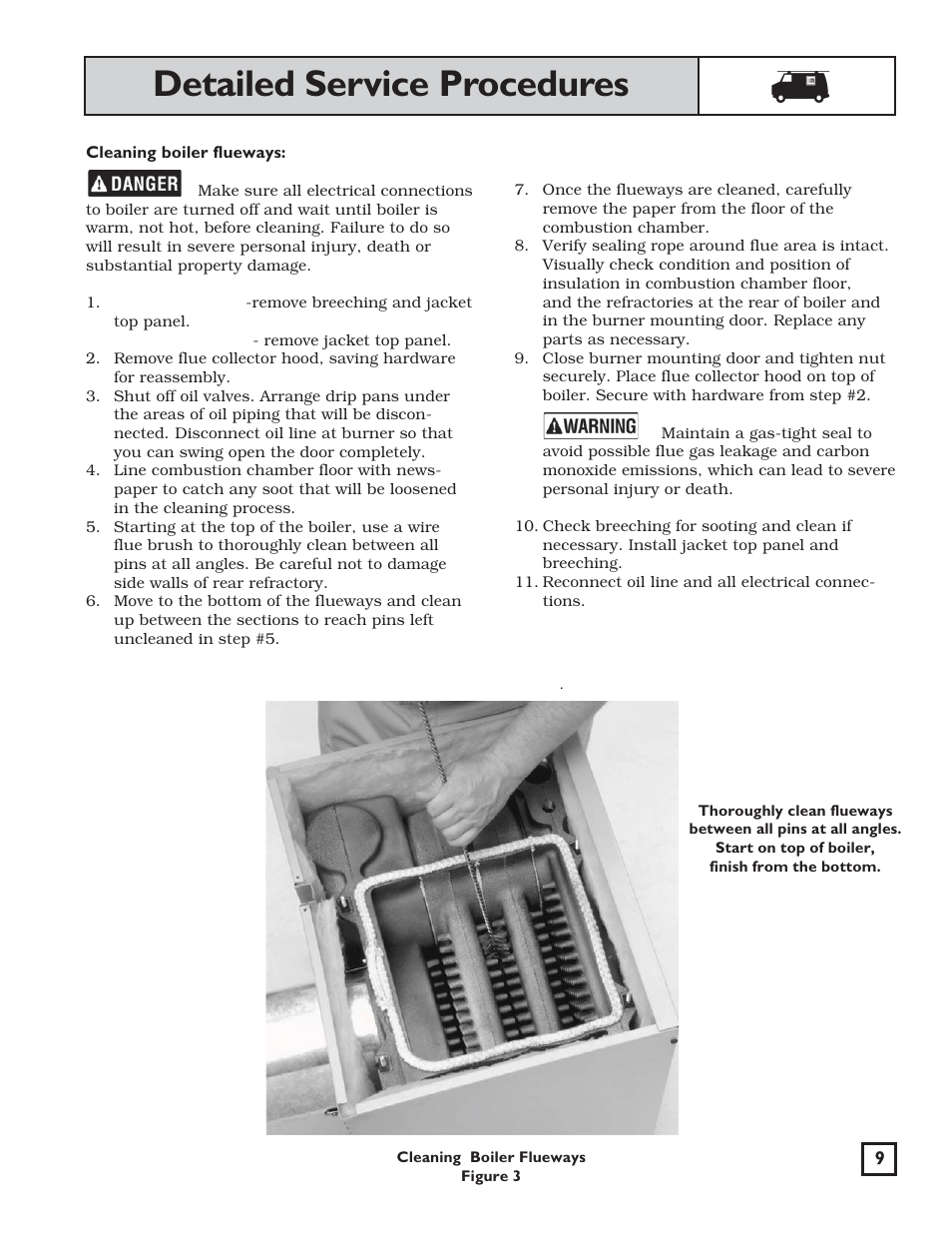 Detailed service procedures | Weil-McLain WGO User Manual | Page 9 / 12