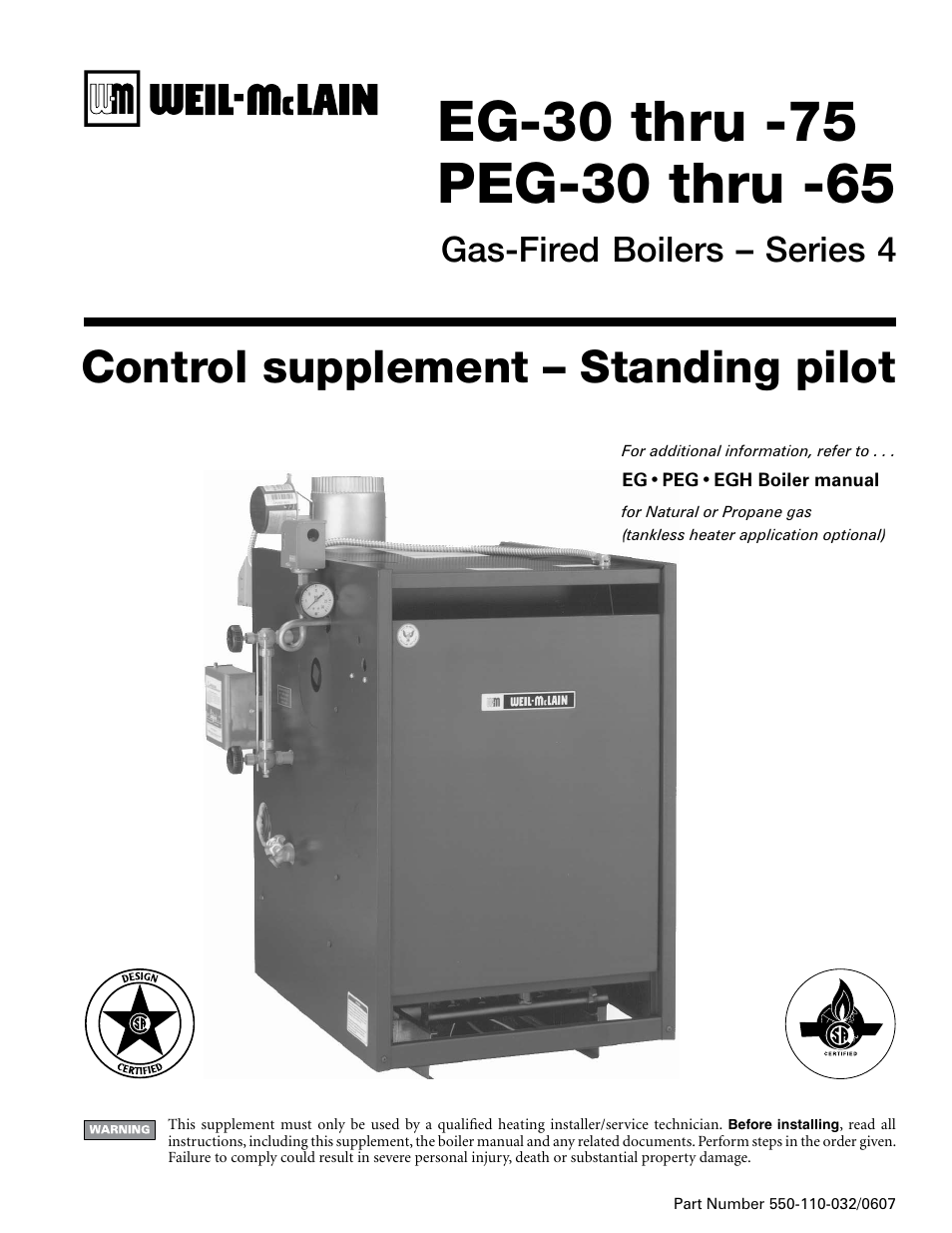 Weil-McLain EG-30 THRU -75 User Manual | 24 pages