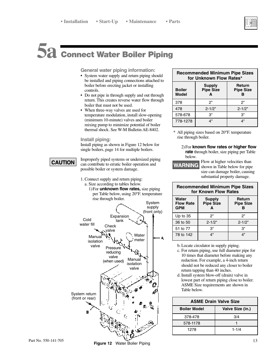 Connect water boiler piping | Weil-McLain 78 User Manual | Page 13 / 32