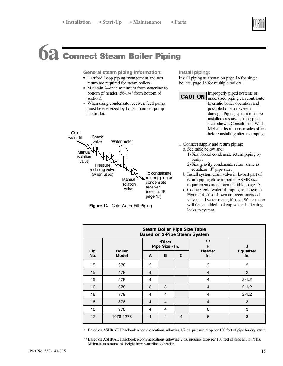 Connect steam boiler piping | Weil-McLain 78 User Manual | Page 15 / 32