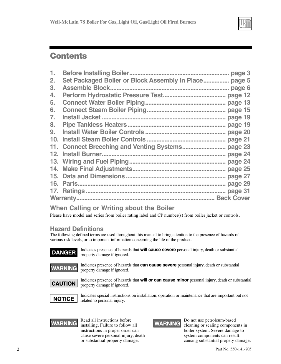 Weil-McLain 78 User Manual | Page 2 / 32