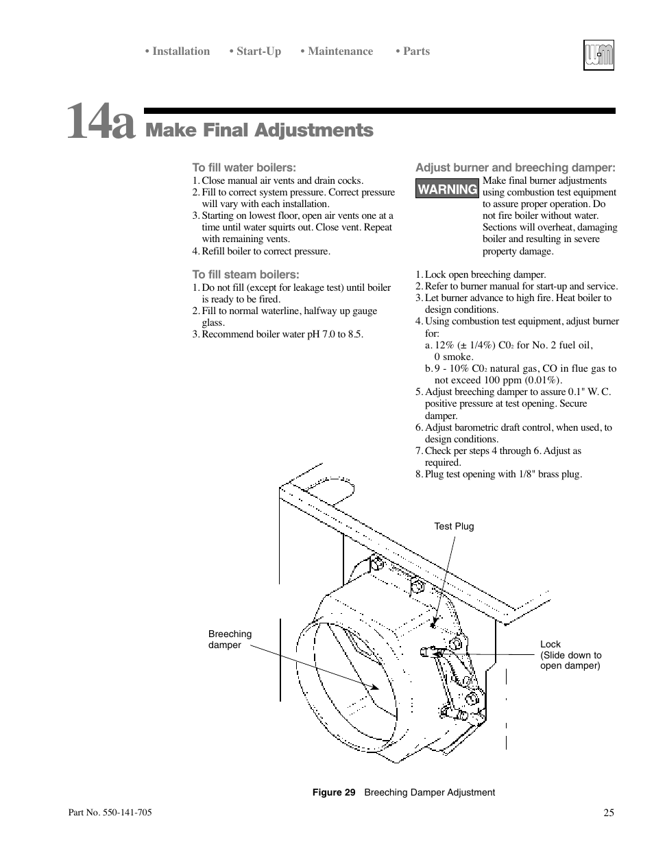 Make final adjustments | Weil-McLain 78 User Manual | Page 25 / 32