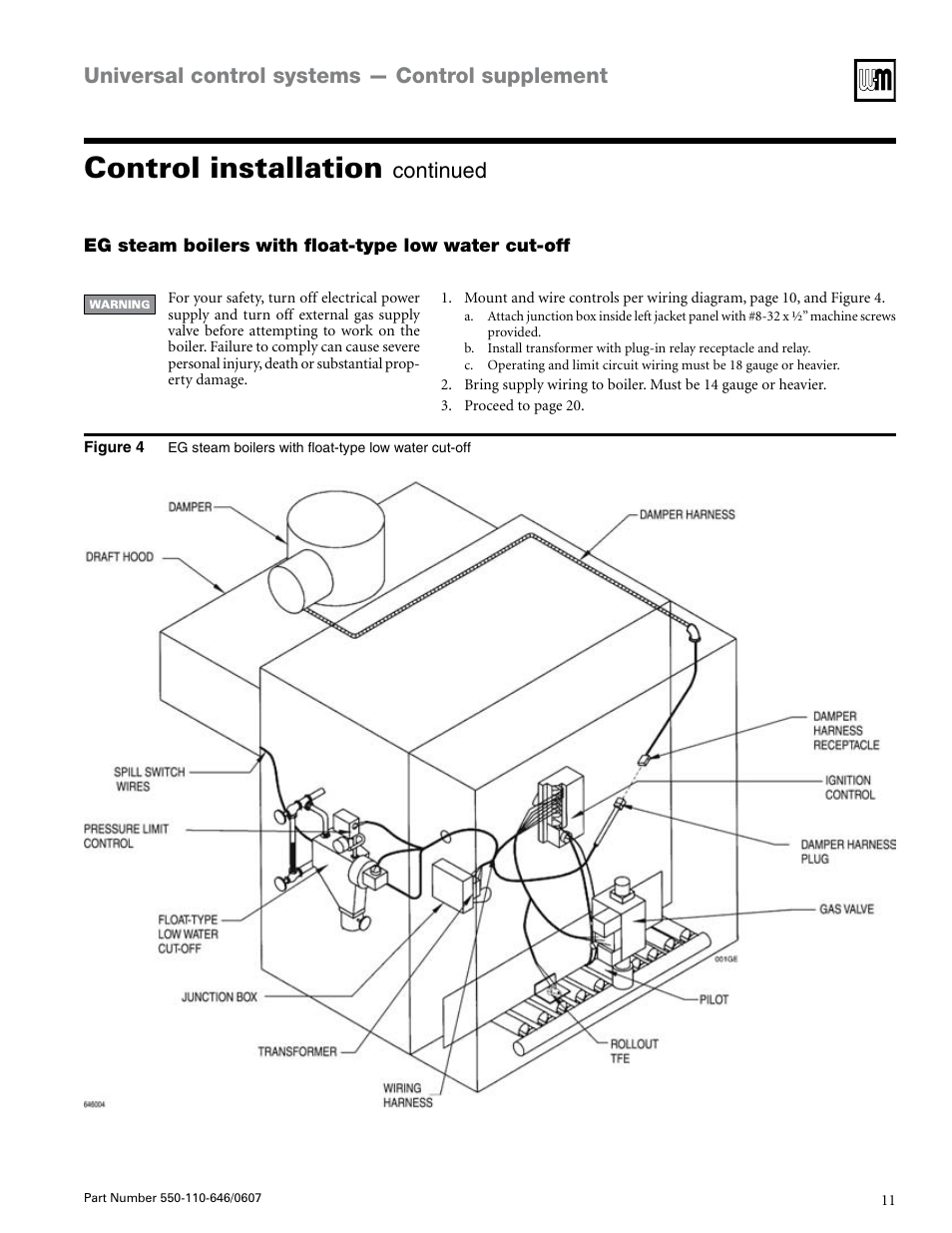 Control installation, Universal control systems — control supplement, Continued | Weil-McLain Boiler User Manual | Page 11 / 32