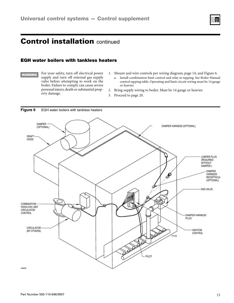 Control installation, Universal control systems — control supplement, Continued | Weil-McLain Boiler User Manual | Page 15 / 32