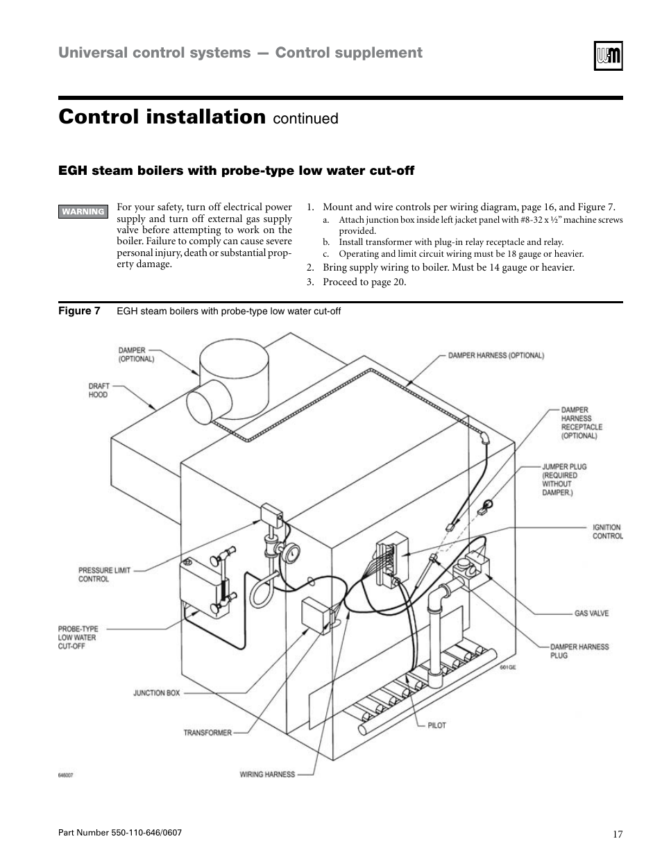 Control installation, Universal control systems — control supplement, Continued | Weil-McLain Boiler User Manual | Page 17 / 32