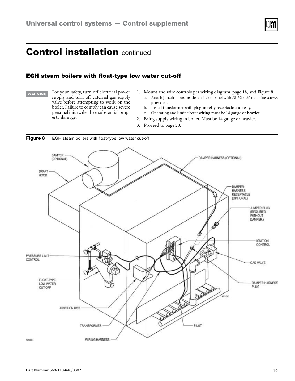 Control installation, Universal control systems — control supplement, Continued | Weil-McLain Boiler User Manual | Page 19 / 32