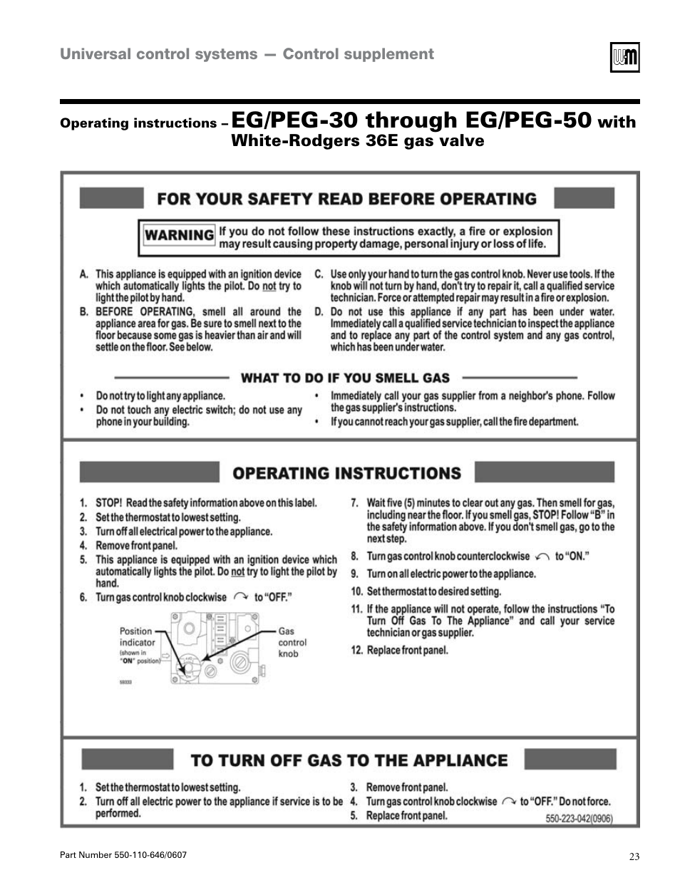 Eg/peg-30 through eg/peg-50 | Weil-McLain Boiler User Manual | Page 23 / 32