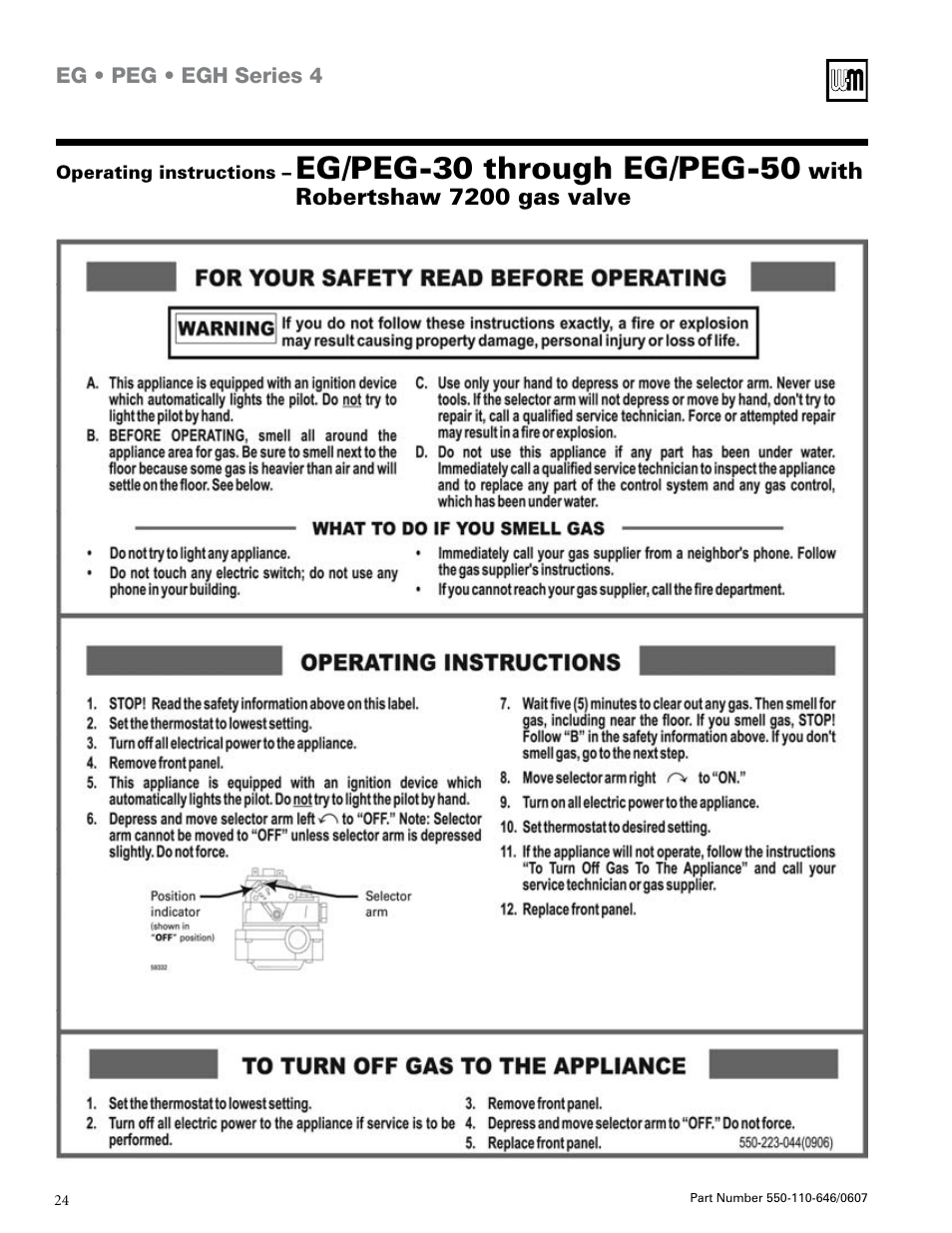 Eg/peg-30 through eg/peg-50 | Weil-McLain Boiler User Manual | Page 24 / 32