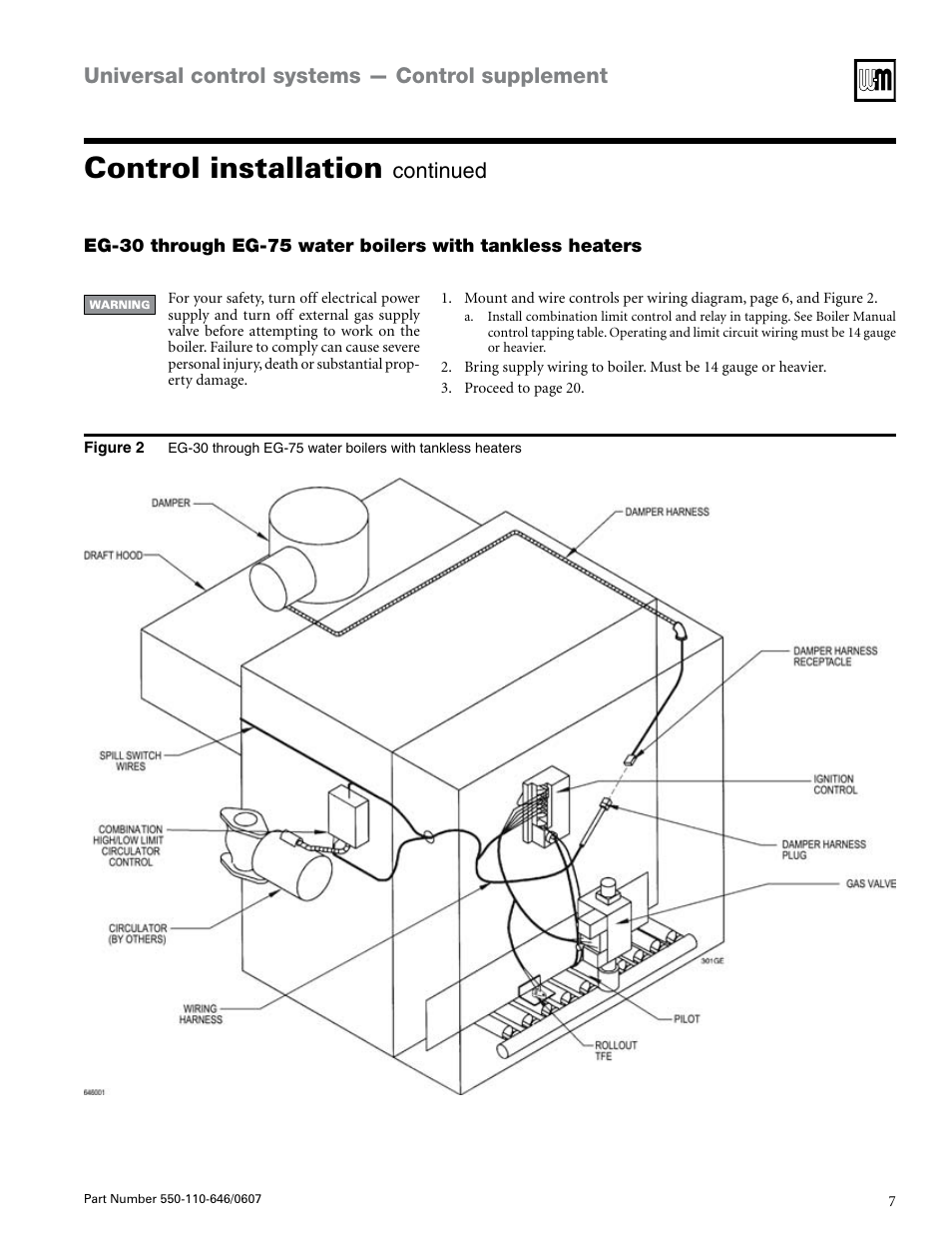 Control installation, Universal control systems — control supplement, Continued | Weil-McLain Boiler User Manual | Page 7 / 32