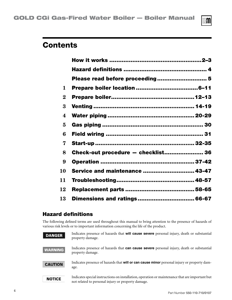 Weil-McLain GOLD CGI SERIES 2 User Manual | Page 4 / 68
