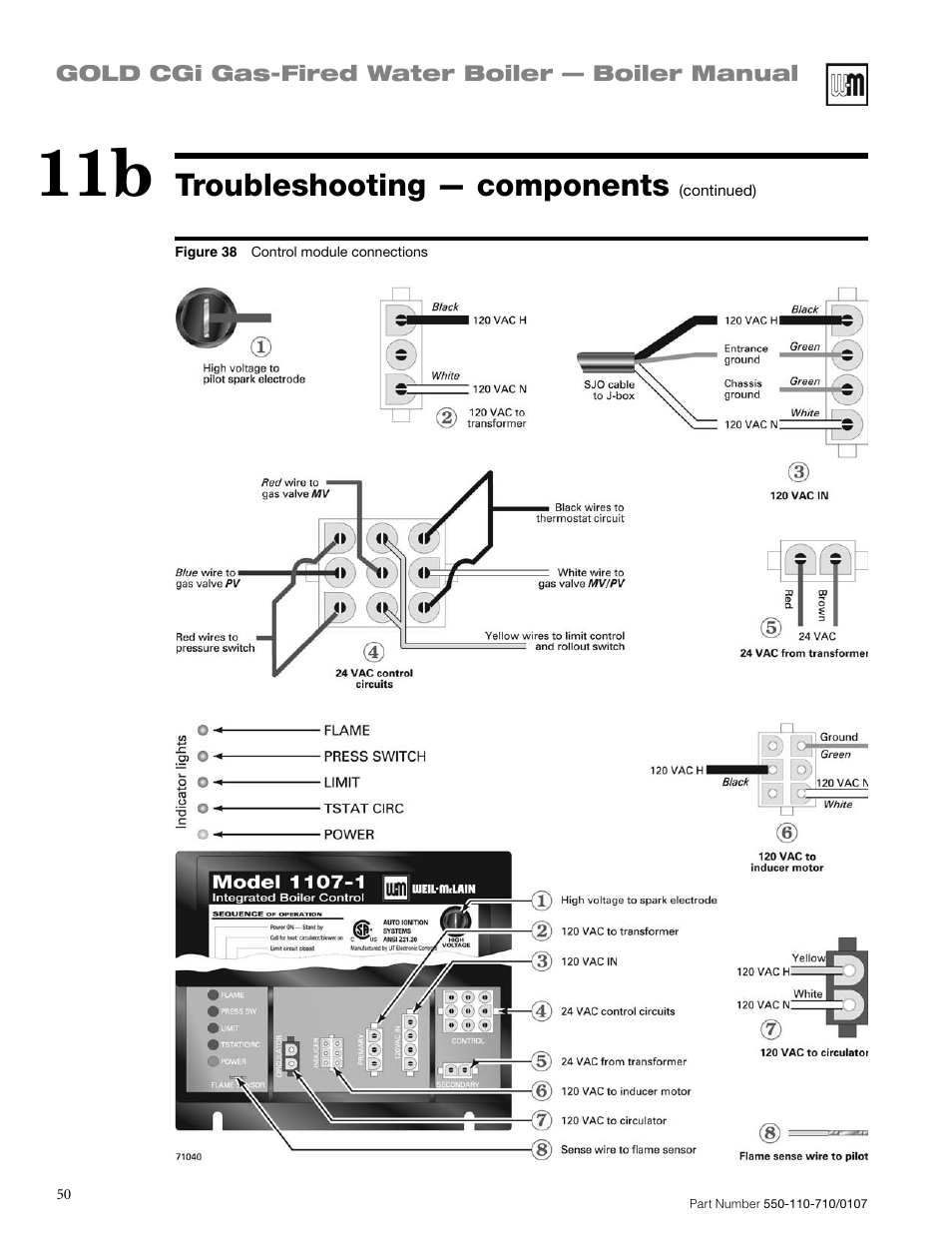 Troubleshooting — components | Weil-McLain GOLD CGI SERIES 2 User Manual | Page 50 / 68