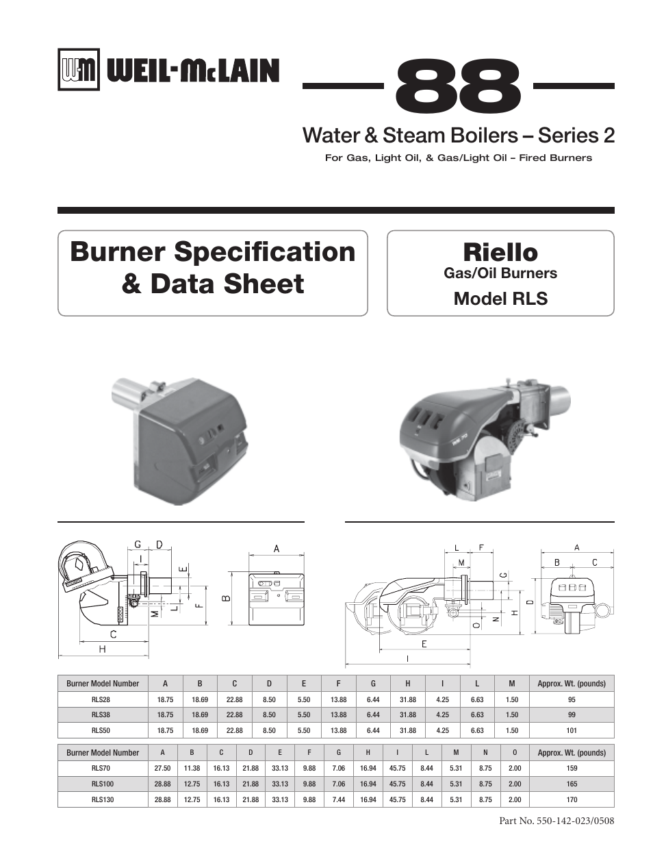 Weil-McLain RLS User Manual | 4 pages