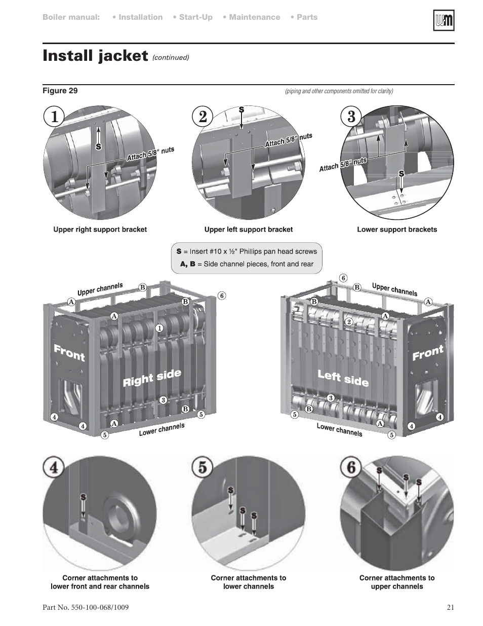 Install jacket | Weil-McLain 88 User Manual | Page 21 / 40