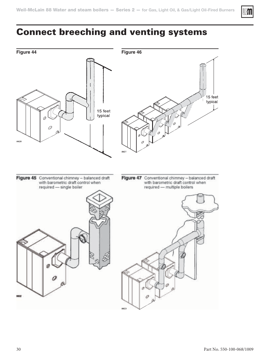 Connect breeching and venting systems | Weil-McLain 88 User Manual | Page 30 / 40
