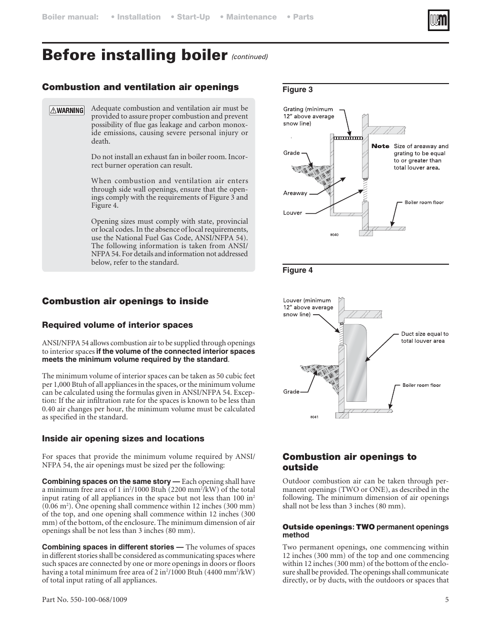 Before installing boiler | Weil-McLain 88 User Manual | Page 5 / 40