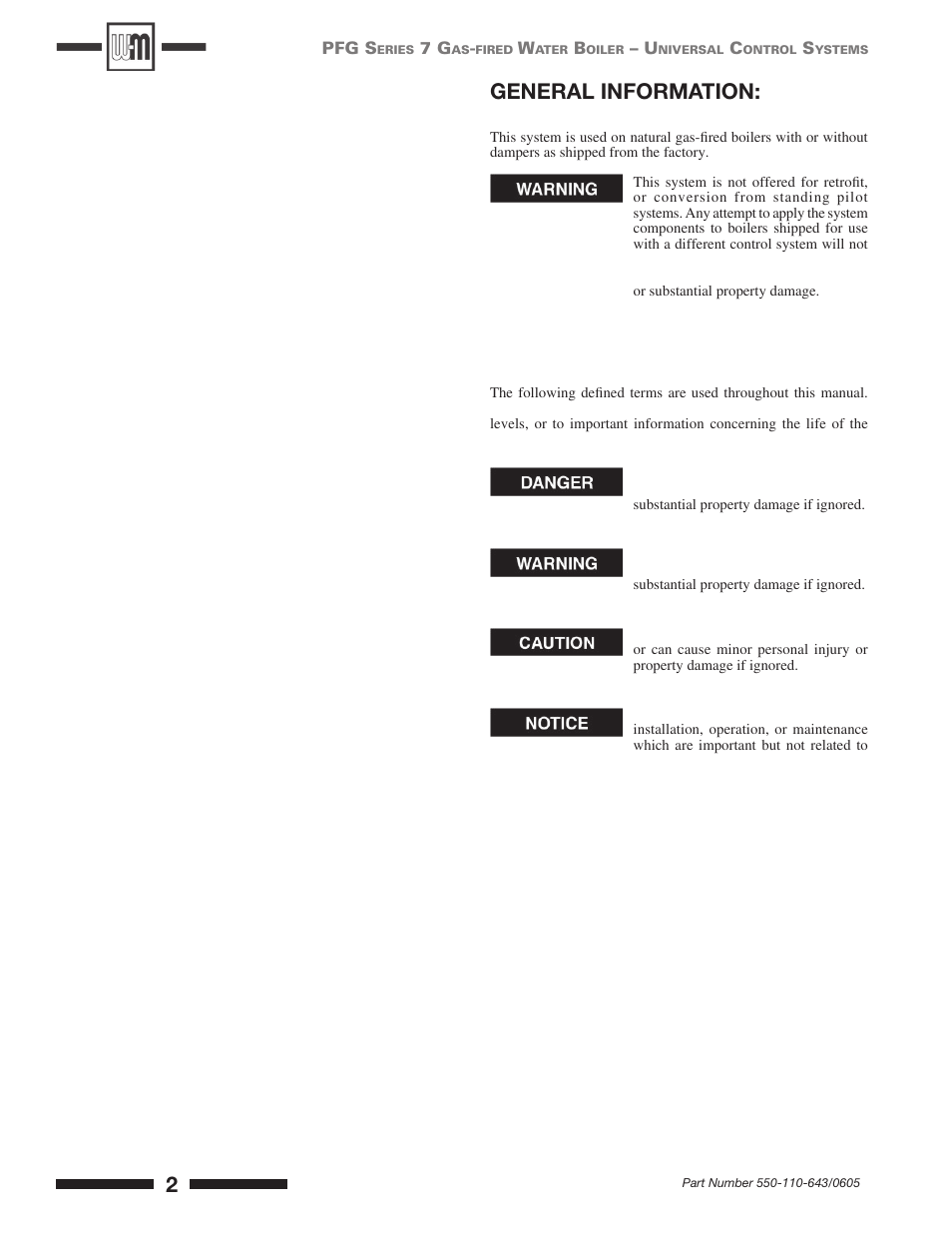 General information | Weil-McLain SERIES 7 PFG User Manual | Page 2 / 16