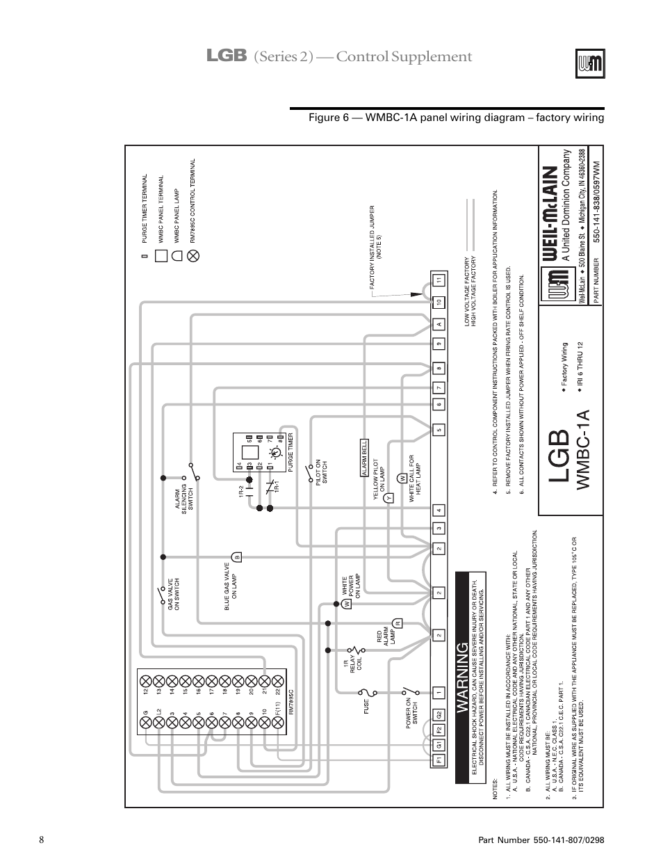 Series 2) — control supplement | Weil-McLain FLAME GUARDIAN WMBC-1A User Manual | Page 7 / 11