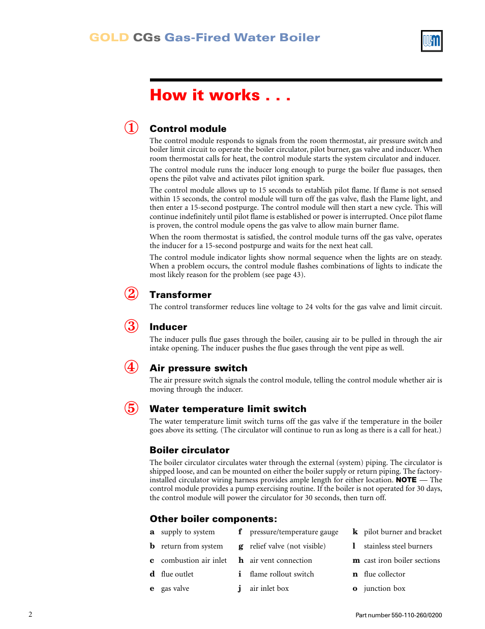How it works | Weil-McLain GOLD CGS 550-110-260/02002 User Manual | Page 2 / 60