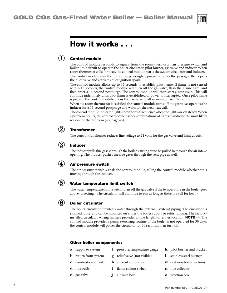 How it works | Weil-McLain GOLD CGS 550-110-260/0107 User Manual | Page 2 / 64