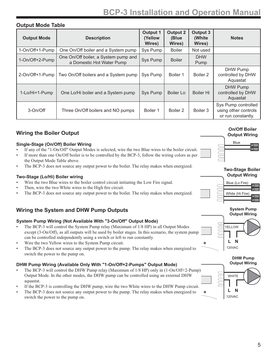 Bcp-3 installation and operation manual | Weil-McLain BCP-3 User Manual | Page 5 / 16