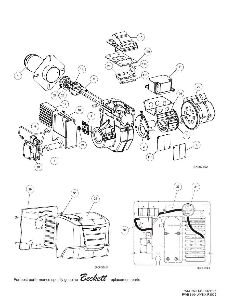 Beckett, Professional maintenance | Weil-McLain NX User Manual | Page 18 / 20