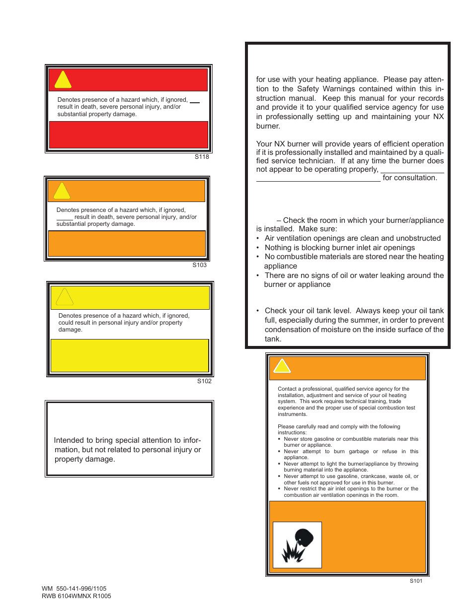 Danger–designation, Hazard defi nitions, Caution–designation | Warning–designation, General information, Warning – owner’s responsibilty | Weil-McLain NX User Manual | Page 3 / 20