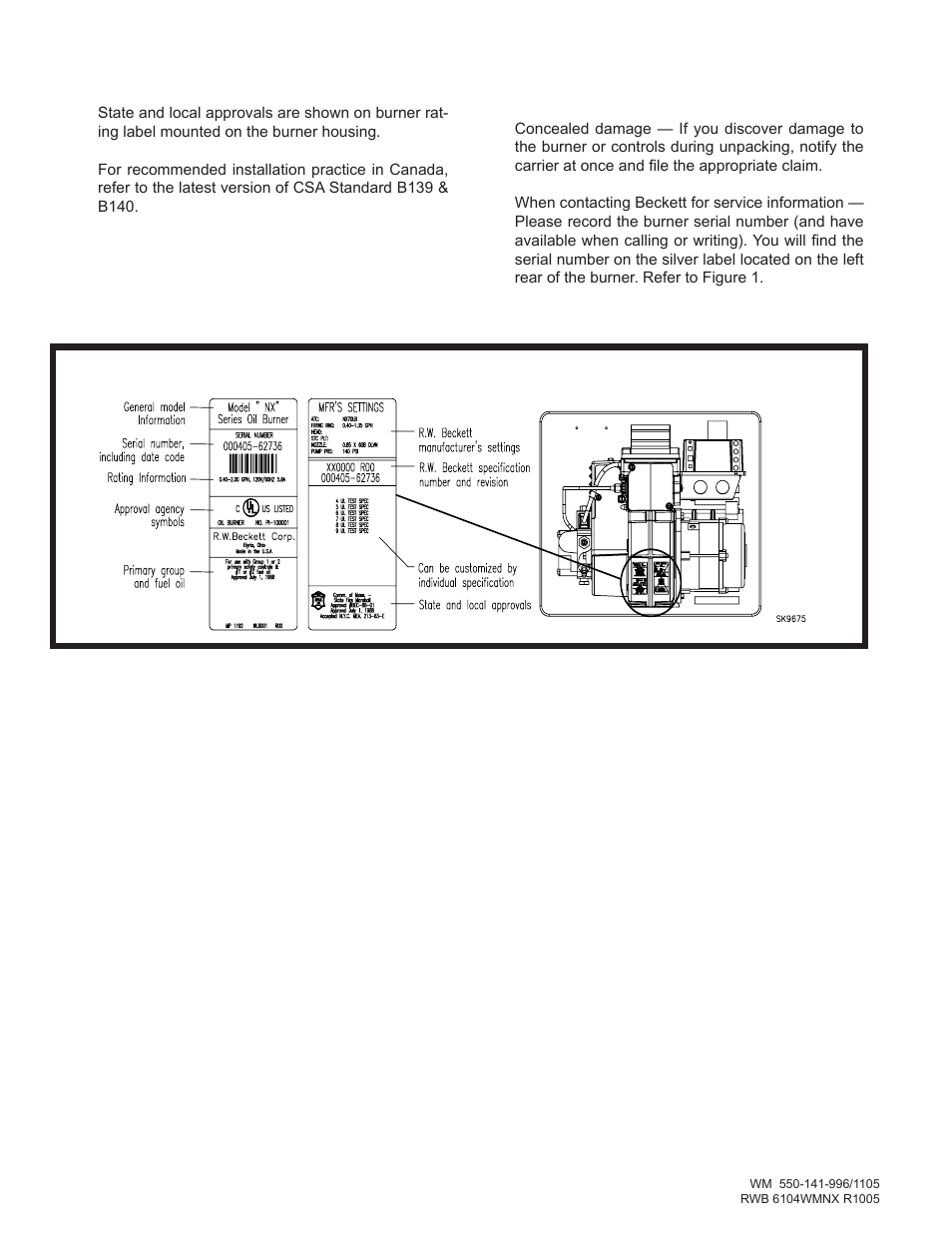 General specifi cations | Weil-McLain NX User Manual | Page 6 / 20