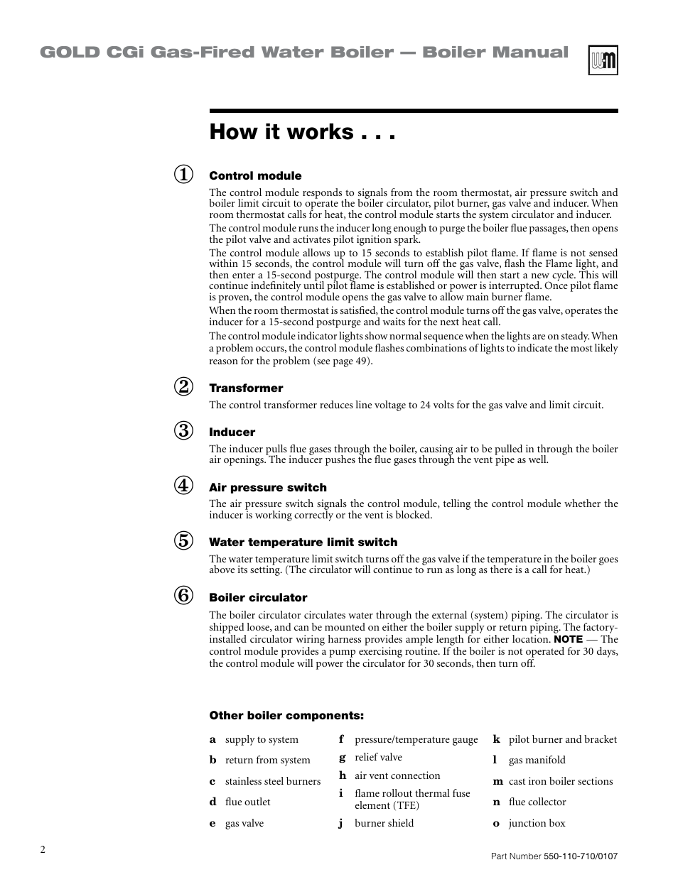 How it works | Weil-McLain GOLD CGI 550-110-710/0107 User Manual | Page 2 / 68