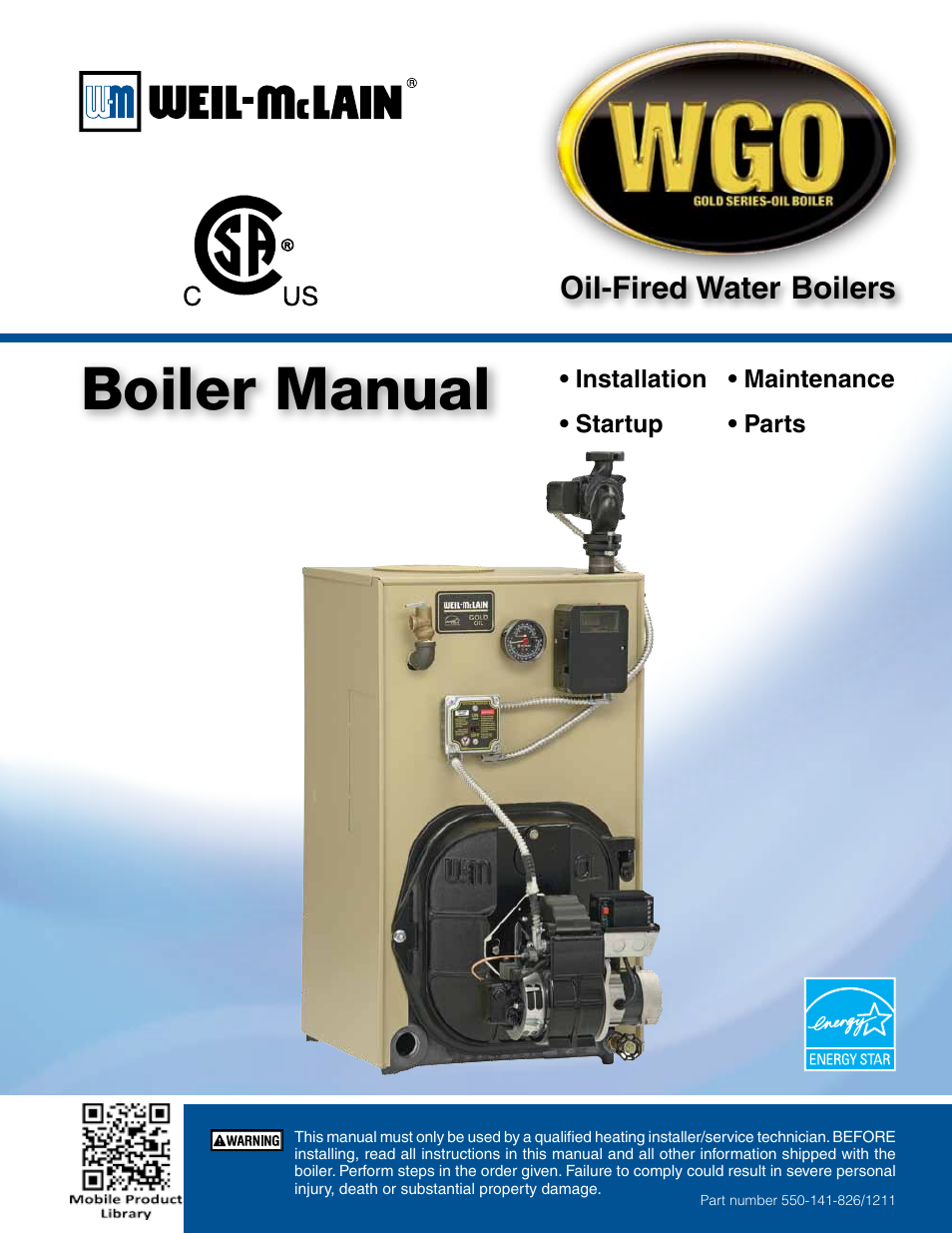 Weil-McLain 550-141-826/1201 User Manual | 44 pages