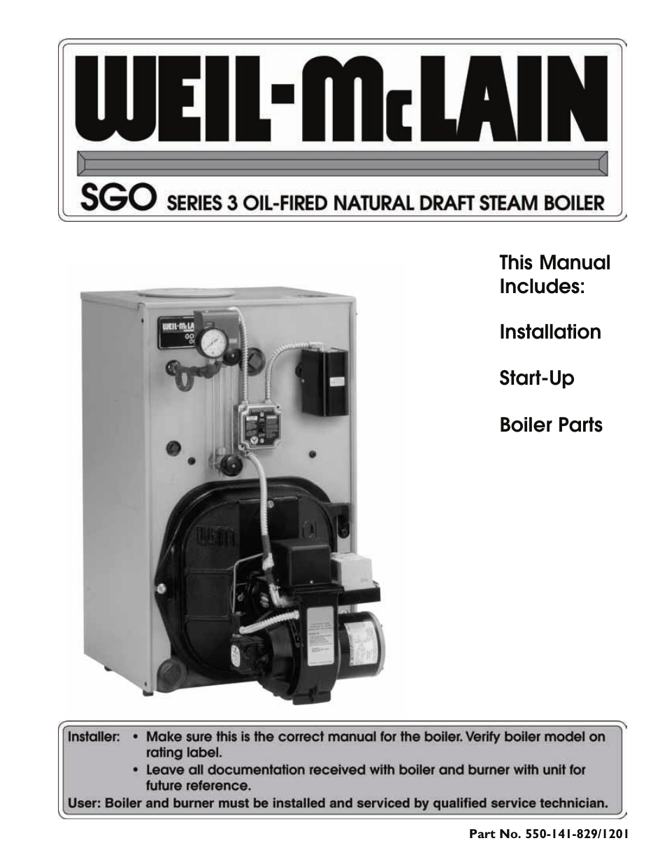 Weil-McLain 550-141-829/1201 User Manual | 32 pages