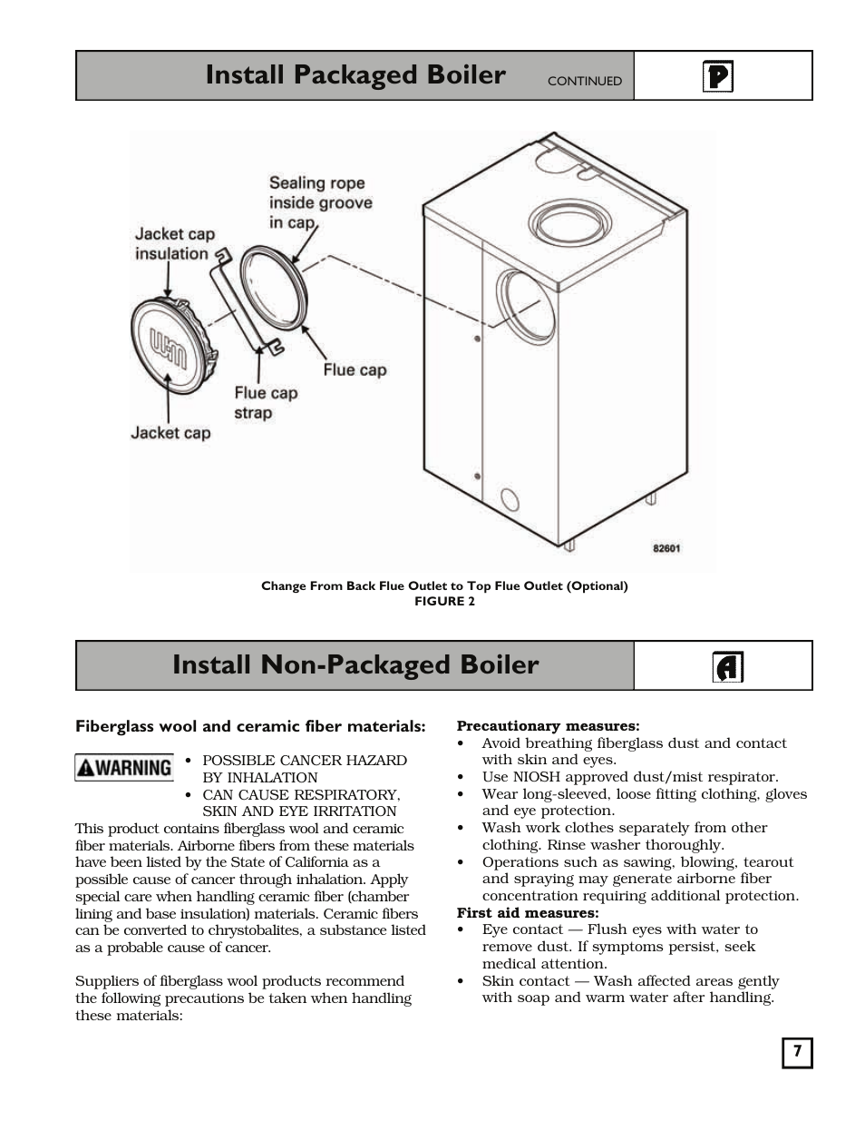 Install packaged boiler, Install non-packaged boiler | Weil-McLain 550-141-829/1201 User Manual | Page 7 / 32