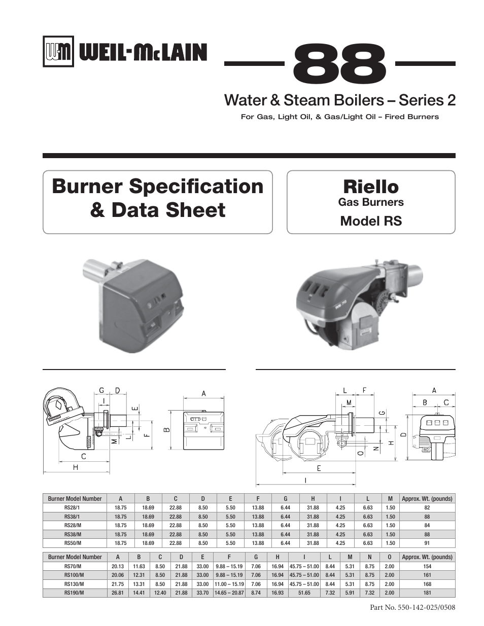 Weil-McLain RS User Manual | 4 pages