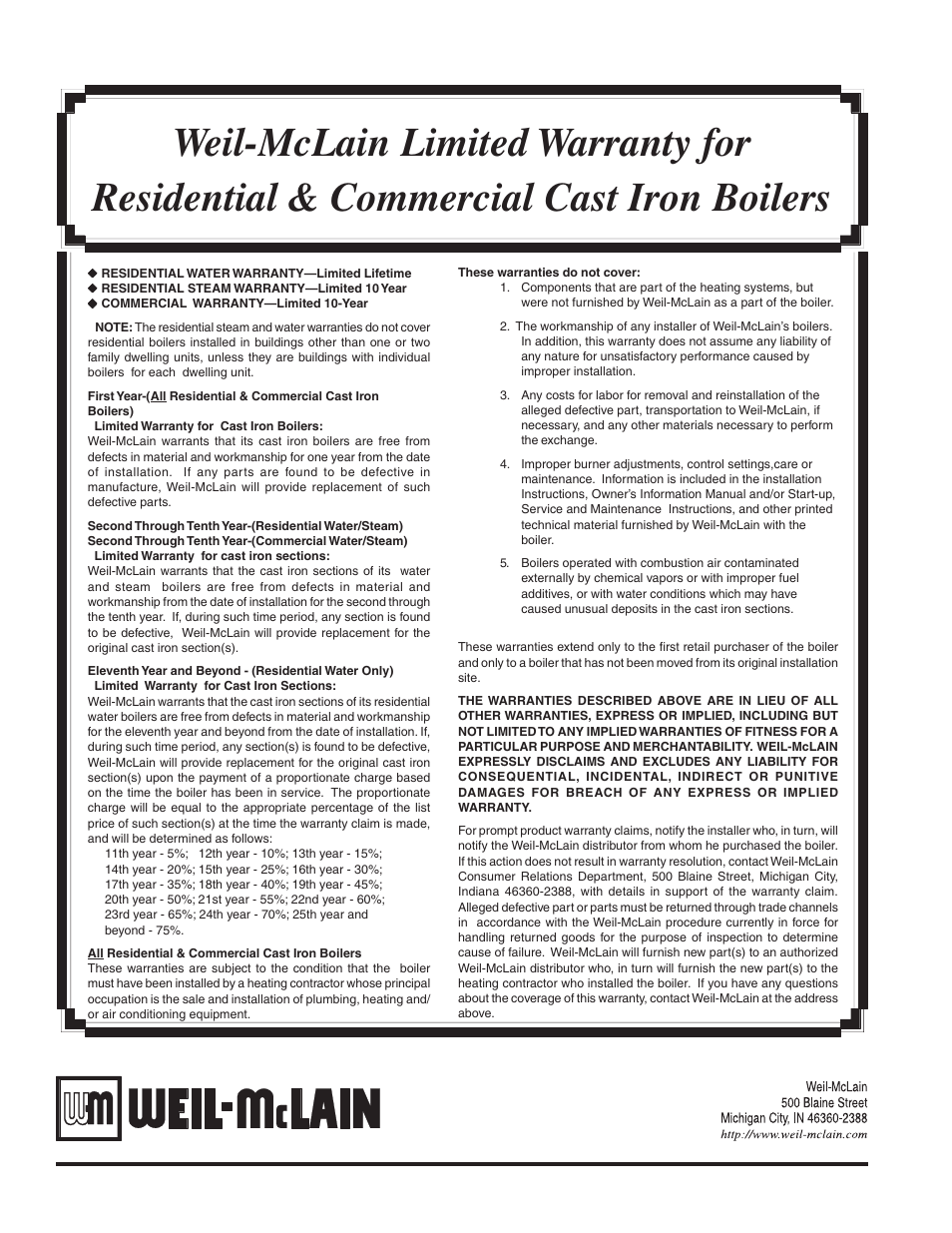 Weil-McLain 80 User Manual | Page 40 / 40