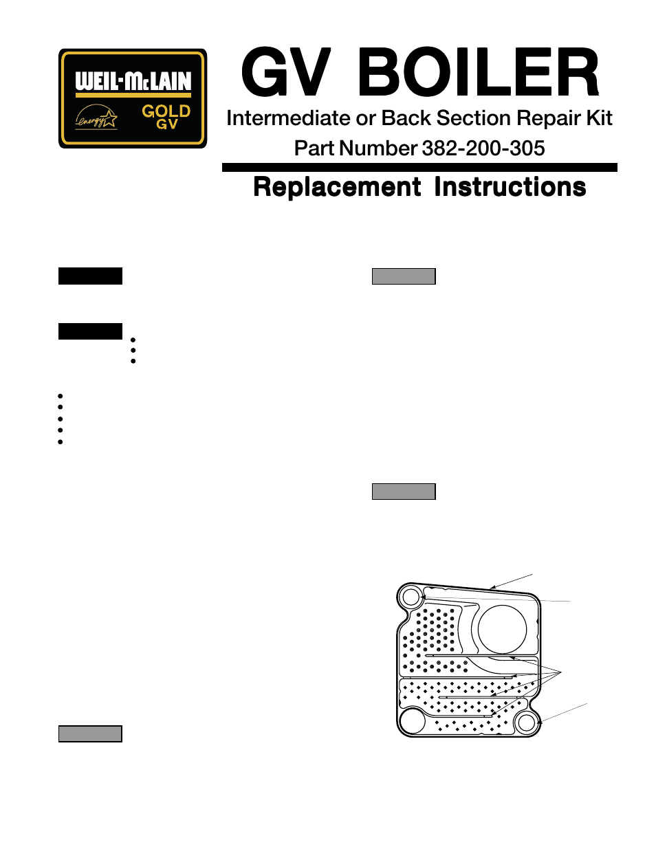 Weil-McLain GV BOILER 382-200-305 User Manual | 2 pages