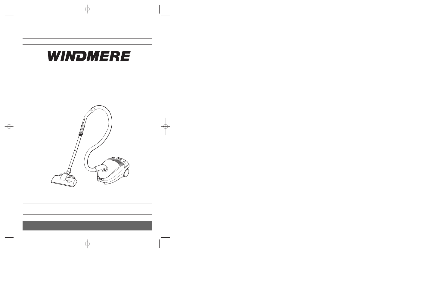 Windmere V1000 User Manual | 15 pages