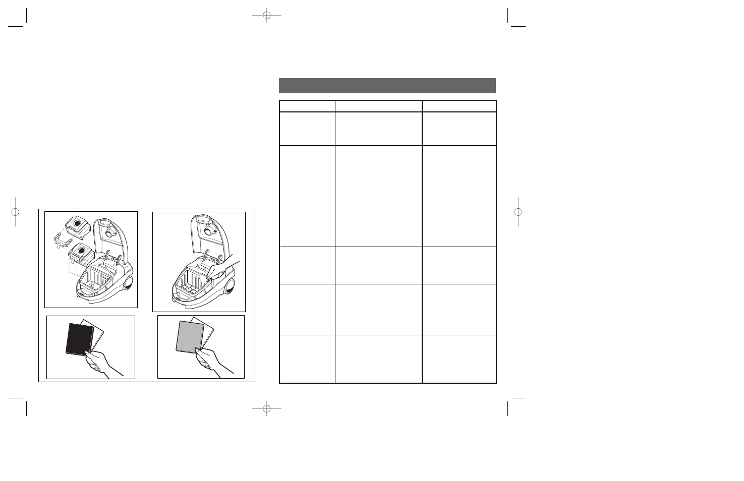 Localización de problemas y averías | Windmere V1000 User Manual | Page 9 / 15