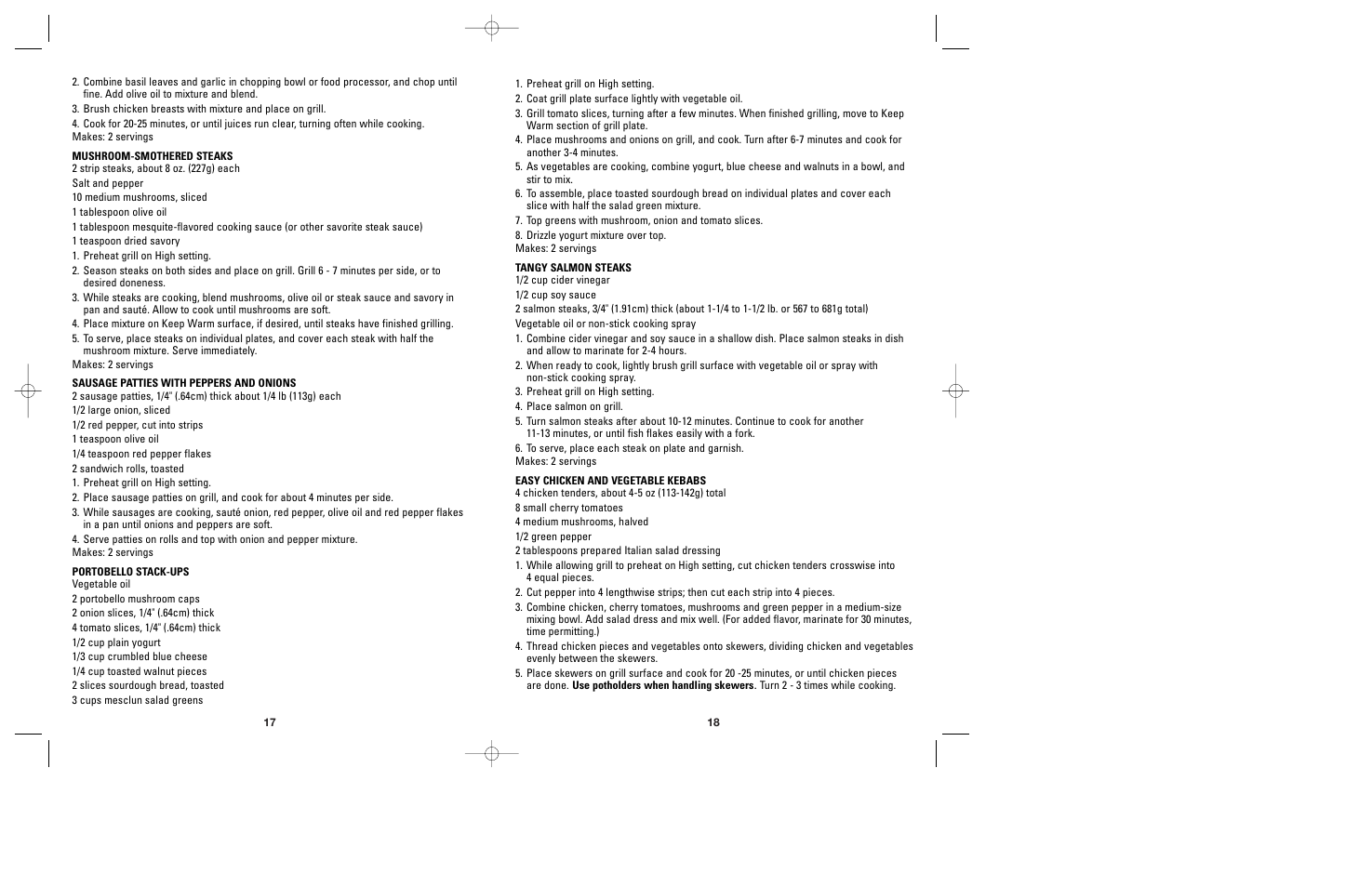 Windmere GG400 User Manual | Page 10 / 17