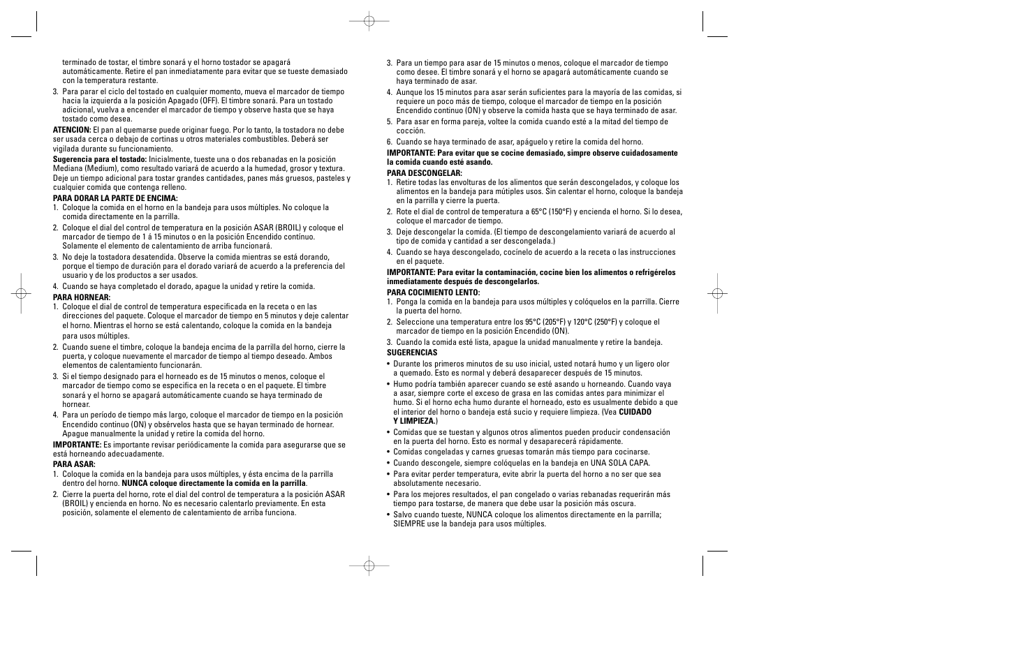Windmere TO2000 User Manual | Page 4 / 15