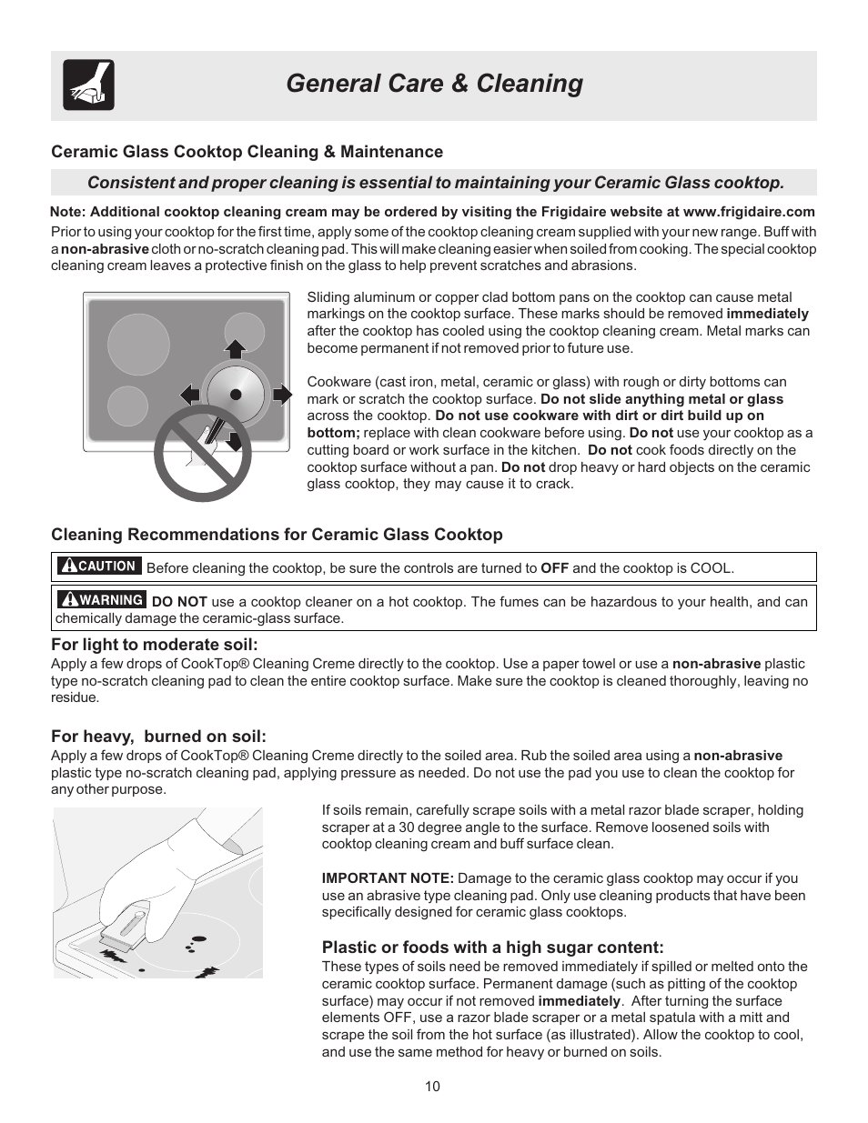 General care & cleaning | White-Westinghouse ES100 User Manual | Page 10 / 16